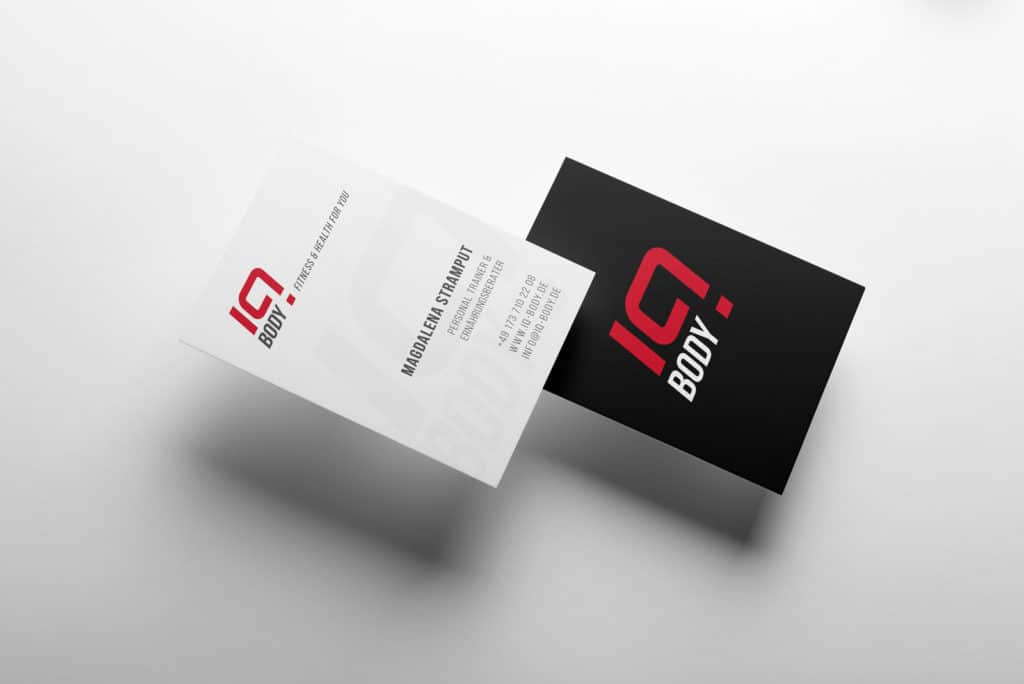 talklick grafikdesign - Visitenkarten IQ BODY