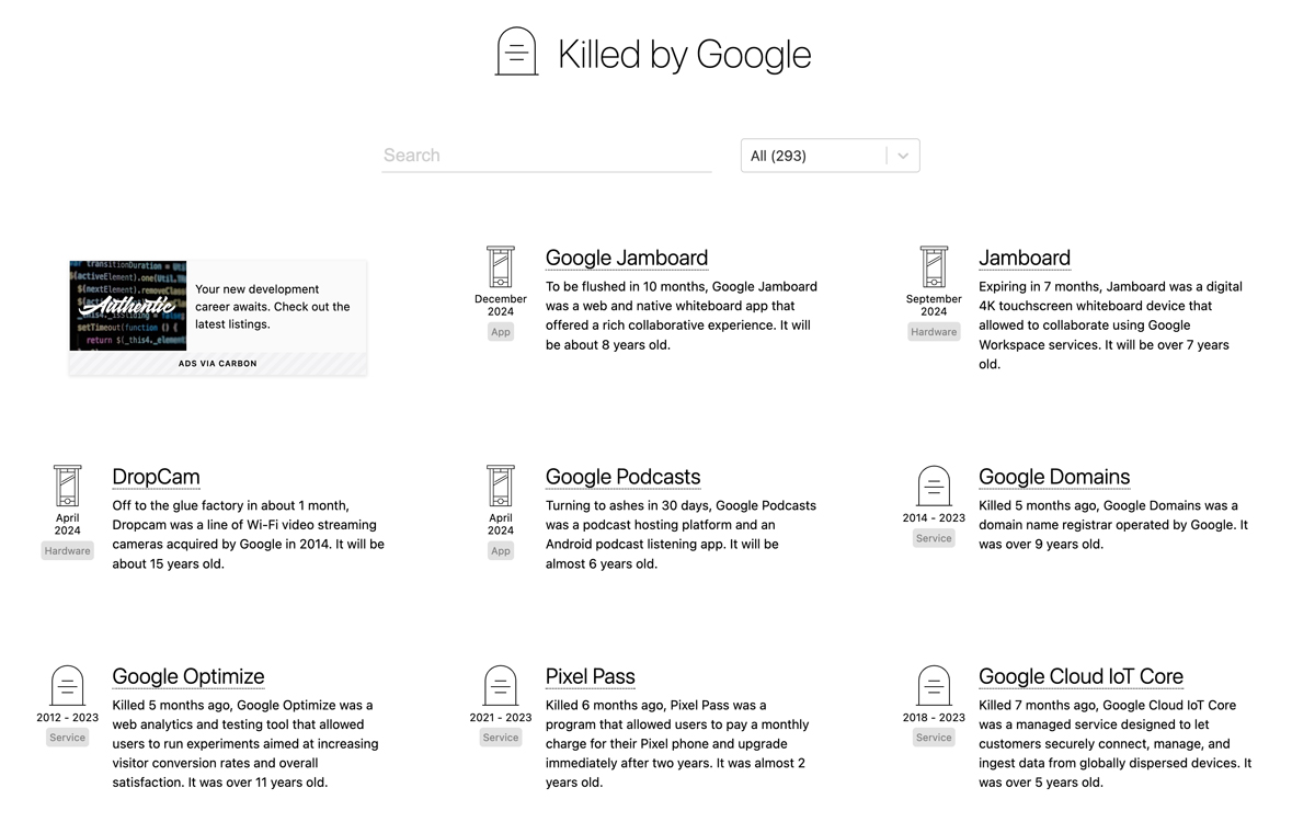 Nirvana von Google Tools: Killed by Google